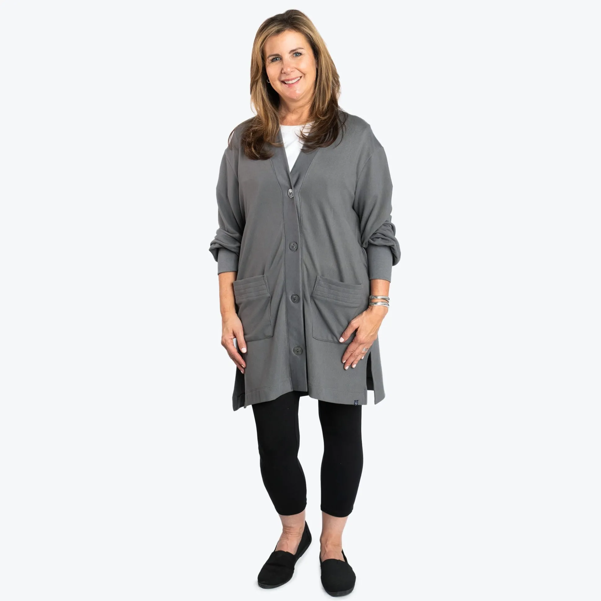 Dolly Brushed Sweater Knit Button Front Cardigan