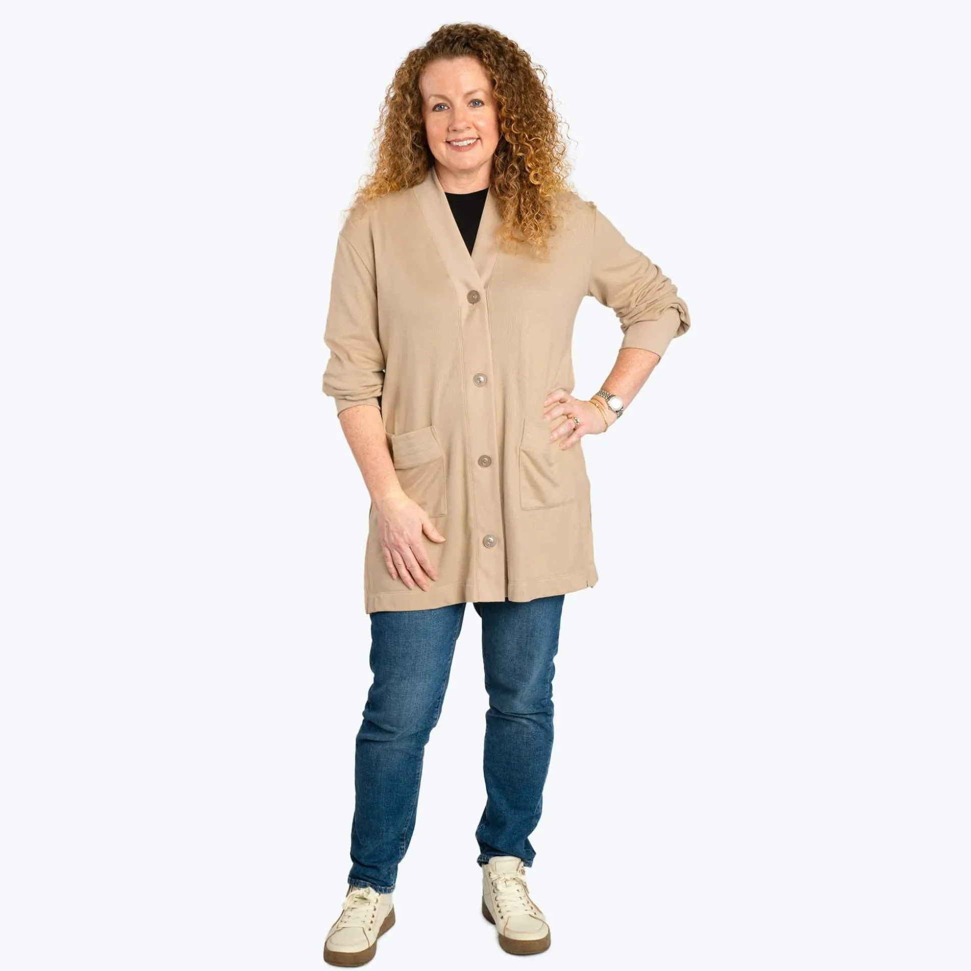 Dolly Brushed Sweater Knit Button Front Cardigan