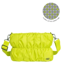 Flounce Ruched Crossbody Bag
